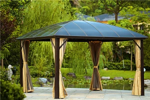 Chinese Style Tent waterproof Outdoor Aluminium Garden furniture Pavilion awning gazebo