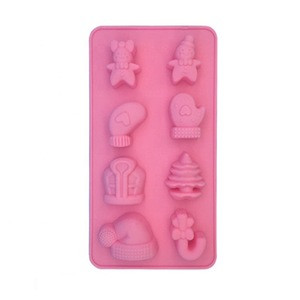 Christmas Hat Snowman Glove Silicone Chocolate Mold Decoration Cooking Silicone Mould Kitchen Cake Baking Tools