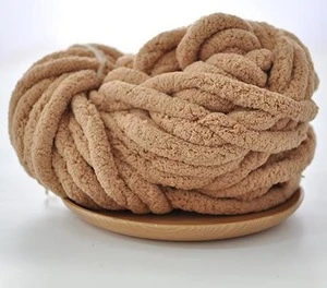 chunky chenille yarn 100%polyester yarn