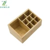 Classic Bamboo Desktop Organizer Cosmetics Storage Box Make Up Organizer