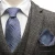 Import Classic Business Tie Men Blue Plaid Woven Polyester Tie Necktie Dropship from China
