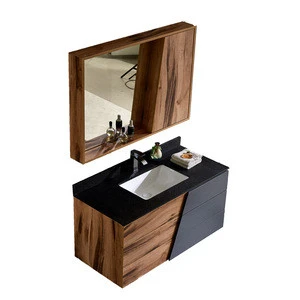 Classic sanitary wares wash sink furniture hanging no painting luxury bathroom cabinet