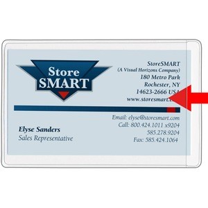 Clear PVC Plastic Pocket: Business Card - 2 1/16 in. x 3 7/16 in. - Open Short Side - ZPE222S