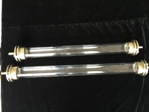 clear quartz tube sealed by 304 stainless flange