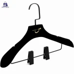 Clips womens skirts hanger black velvet coat hanger