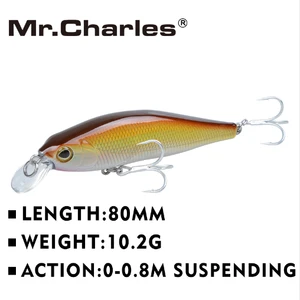 CMC012 Fishing Lures , 80mm/10.2g 0-0.8m Suspending High Quality Minnow Crankbait Fishing Lure Hard Bait