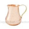 Coastal Handmade Customized High-Glossy Glass Water Pitcher with Shiny Brass Handle 100% Handmade Metal and Glass Kitchenware