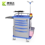Colorful ABS Emergency Cart Medical Trolley