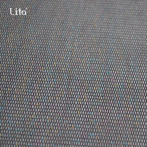 Lita J200424-3 100% nylon mesh fabric w/colorful silk shinning tulle fabric good quality net fabric for ladies' dress