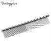 Colorful stainless steel pet grooming comb semi-thin semi-dense dog brush dog grooming supplies