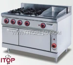 commercial stainless steel gas range stove