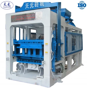 Concrete block making QT12-15 fly ash and cement brick making machine in South American