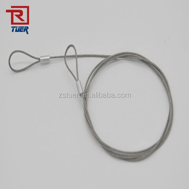 Contemporary Steel Wire Rope Sling Free Cutting Steel Galvanized Manufacturing with Thimble Eye for Led Suspension Non-alloy