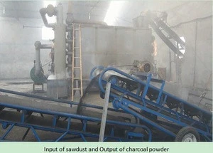 continuous carbonization stove to making charcoal powder