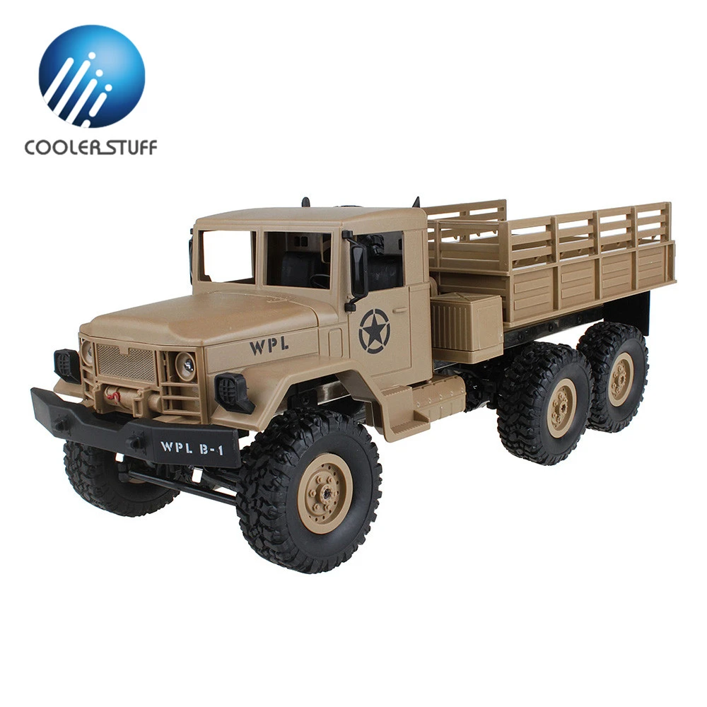 Coolerstuff WPLB-16R 1/16 6wd remote control millitary truck with led light toy military cars radio control military vehicles
