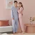Import Couples skin-friendly cotton simple long-sleeved homewear 2020 autumn and winter new products comfortable cardigan pajamas set from China