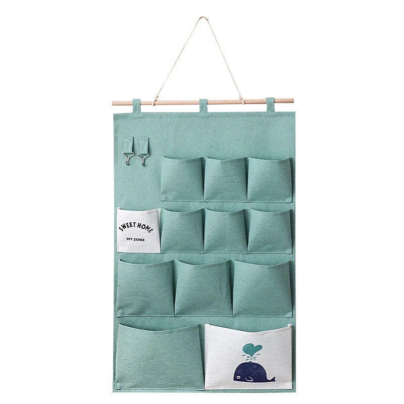 Creative Home Furnishing Fabric Hanging Bag Storage Supplies Large-capacity Dormitory Door Wall Hanging Storage Bag