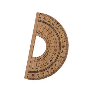 Creative stationery protractor bamboo environmental protection hot corner device accurate calibration AEM088
