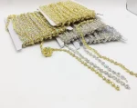 Crystal Diamond Chain S-shaped diamond decoration Wedding Accessories Clothing Headwear wedding dress