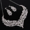 Crystal Necklace Earrings Kits Bridal Wedding Jewelry Sets