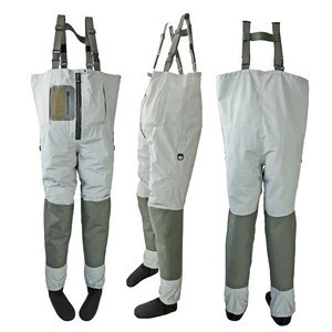 Custom Breathable Chest Waders Zippered Stocking foot Fishing Waders For Fly Fishing
