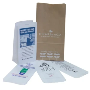 custom cats dogs veterinary medicine drug to-go service  transport  packing packaging paper bag for pharmacy