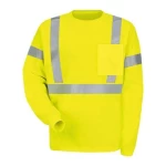 Custom color 100% cotton safety reflective uniform hi vis work shirt unisex workwear High Visibility Safety Shirt