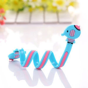 custom cute cartoon rubber cable winder/silicone universal rubber cable winder/ animal earphone cable winder