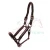 Import Custom head collar leather horse halter with solid brass buckles fittings from Pakistan