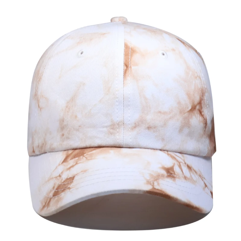 Custom High Quality Tye Dye Washed Baseball Hat Baseball Cap 6-panel Hat 100% Cotton Plain Unisex COMMON Adults IMAGE