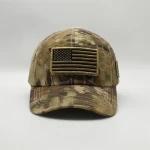 Custom Kryptek Highlands Camouflage Outdoor Army USA Flag Hook Loop Multicam Tactical Hat Caps