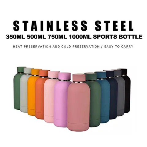 Buy Custom Logo 350ml Reusable Double Wall Vacuum Flask Gym Sports ...