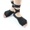 Custom Logo Half Toe Grip Barre Socks With Non Slip Crossover Strap For Dance Pilates Yoga Fitness Studio Workout Home Gym