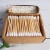 Import Custom Logo Organic Bamboo Cotton Swab Wooden Cotton Bud Disposable Ear Cleaning Buds Tips Double Tipped from China