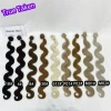 custom logo soft like human hair feel like natural hair body wave itip fibra colombia fiber colombian fiber extensions