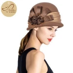 custom logo wholesale new fashion wool felt bucket hats fedora hats women winter hat