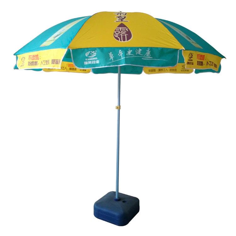 Custom made printing 160g polyester advertising beach umbrella