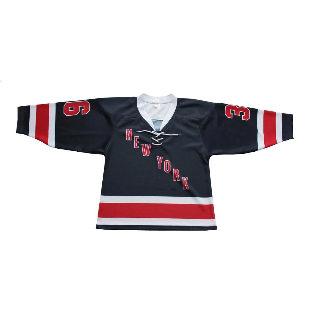 Custom made Sublimation ice hockey jersey with sponsors logo ice hockey uniforms