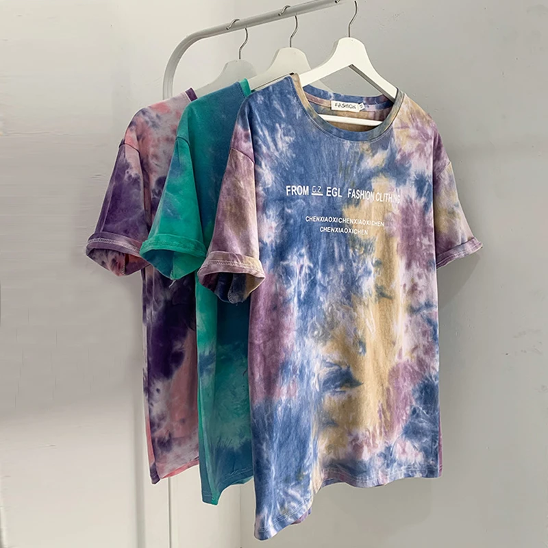 Custom Printing Apparel Factory New Fashion Clothing Tie-Dye T-Shirt Custom Logo 2021 Summer T Shirts For Men