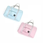 Custom Shrink Waterproof Nylon Material Expandable Double Zipper Trolley Luggage Travel Bag