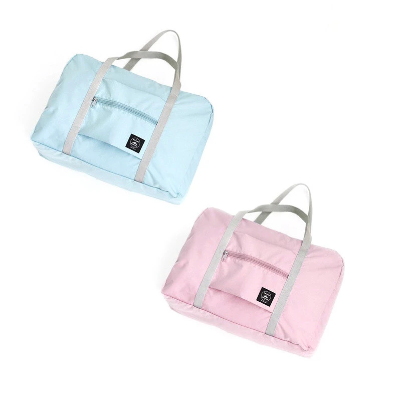 Custom Shrink Waterproof Nylon Material Expandable Double Zipper Trolley Luggage Travel Bag