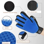Custom Silicone Pet Hair Remover Gloves Pet Grooming Guantes de mascotas Deshedding Brush Glove with 256 Grooming Tips