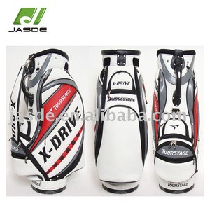 custom sizes make xiamen high quality smart junior new style white antique leather golf cart bags