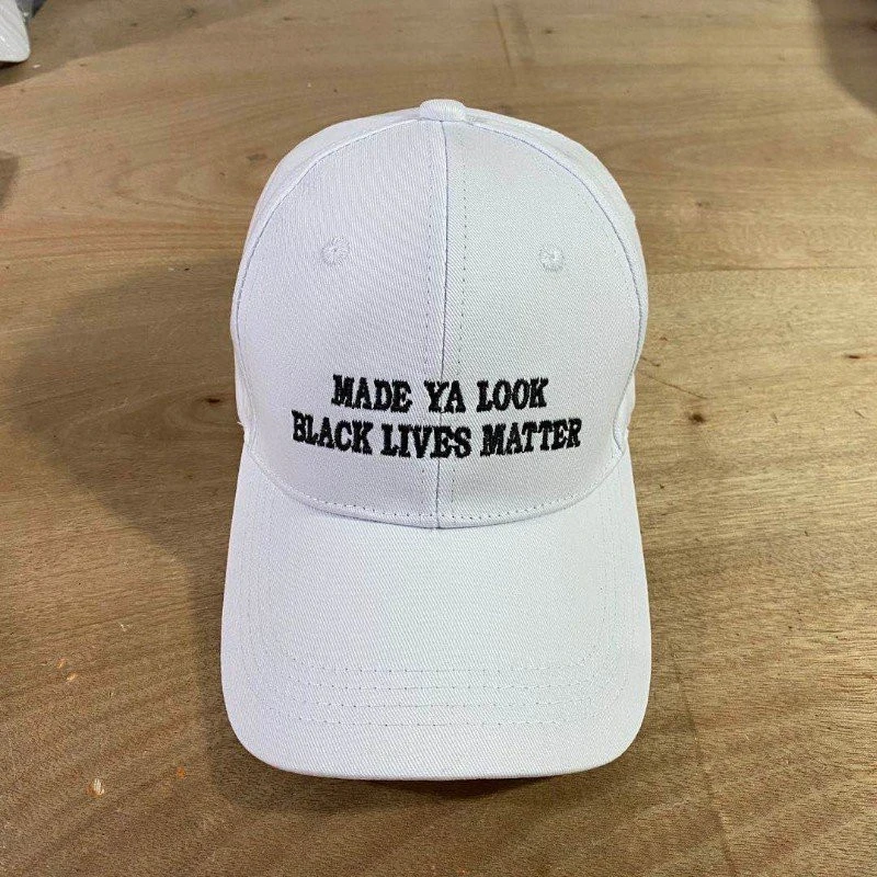 Custom Unisex Baseball Cap Make Black Lives Matter Red Dad Hat BLM Protest Anti Racism America Made Ya Look
