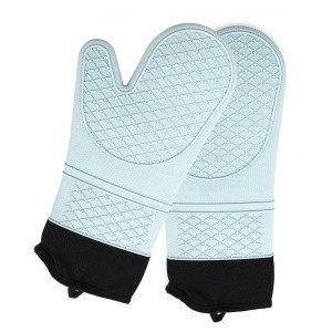 Customise Non-Stick Extra Long Silicone Gloves Heat Protection Gloves Oven Mitt