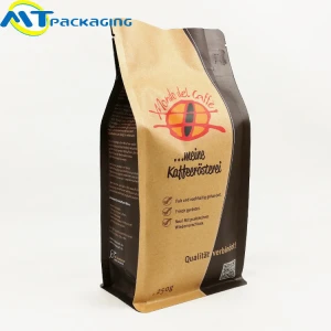 Customized Food Grade Side Gusst Pouch 340g Bean Packaging Coffee bag with tin tie