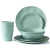 Import Customized green 16pcs melamine dinnerware bamboo tableware set from China