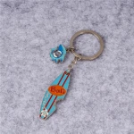 Customized metal keychain cartoon pendant keychain paint enamel craft keychain