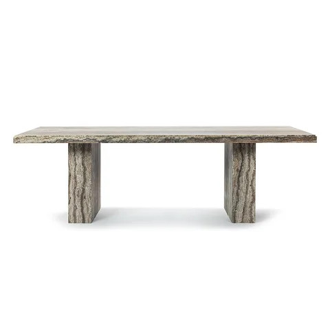 Buy Customized Natural Travertine Dining Table Stone Furniture Dining ...