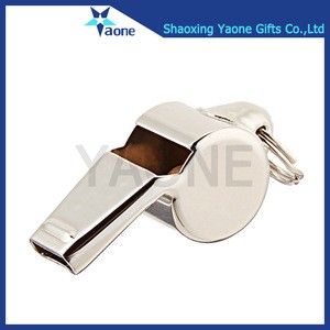 Customized Top Quality Logo Printed Flat Metal Whistle